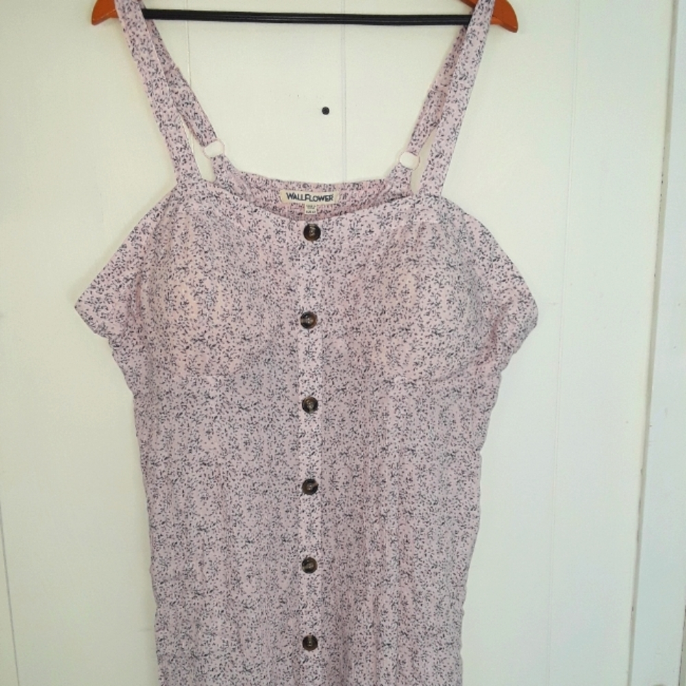 Floral Print Babydoll Adjustable Strap Dress in 2X